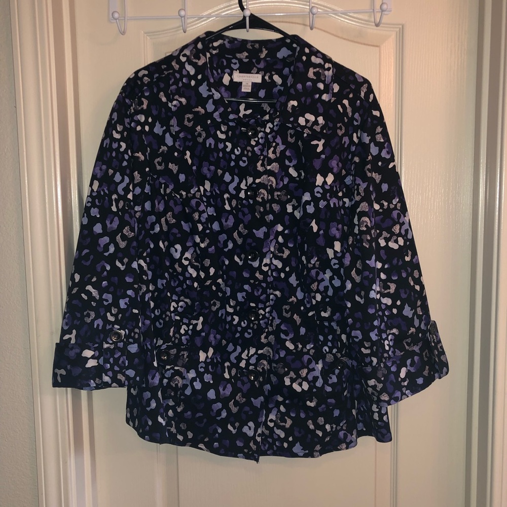 Charter Club Purple Cheetah Jacket
